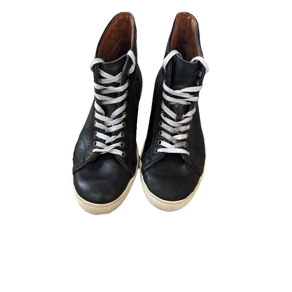 Frye Walker Mid Lace Boots Men's Black  Brown Leather Mid / High Top Shoe Size 9